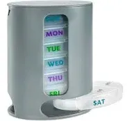 Medca Weekly Pill Organizer 1 Dispenser 7 Stackable Compartments Four Times-a-Day ...