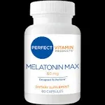 High Dosage Melatonin 60mg,Melatonin Max Ensures An Ample Supply of This Important Hormone, 60 Capsules