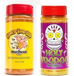 BBQ Rub Combo: Honey Hog (14 oz) and Holy VooDoo (14 oz) BBQ Rub and Seasonin...