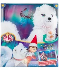 Elf Pets An Arctic Fox Plush Toy &amp; Storybook Elf on the Shelf White Fox Cub New