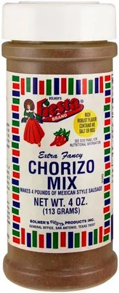 Bolner&#039;s Fiesta Extra Fancy Salt Free Chorizo Mix, 16 Oz.