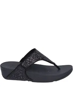 FitFlop Lulu Glitter Womens Midnight Navy Platform Sandals - 37 EU