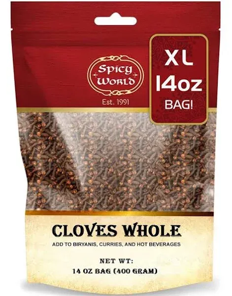 Whole Cloves Bulk 14 Oz Bag - Premium Quality - Great for Foods, Clove Tea, C...