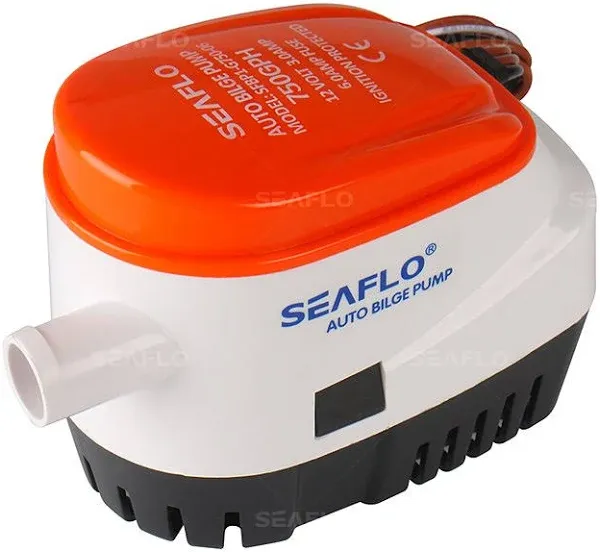 SEAFLO 06 Series 750GPH Automatic Submersible Bilge Pump with Built-In Float Switch 12v - 4 Year Warranty