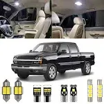 12 Piece 6000K White Interior LED Light Kit Package Replacement Xenon 