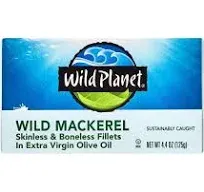 Wild Planet Mackerel Wild in Extra Virgin Olive Oil Fillets