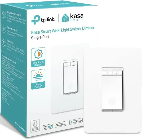 TP-Link HS220 Kasa Smart Wi-Fi Light Switch Dimmer