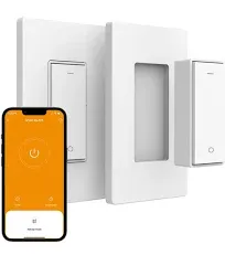 Smart Light Switch with Remote Single Pole and Wireless 3 2.4GHz WiFi dimmable