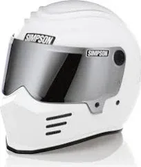 Simpson Outlaw Bandit Full Face Motorcycle Helmet - White - Size: Large