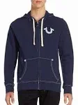 True Religion Men's Classic Logo Long Sleeve Zip Up Hoodie