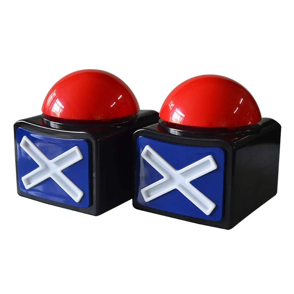 Game Buzzers With Sound - 2 Pack Buzzer Button With Lights, Game Show Buzzers Fo