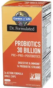 Garden of Life Dr. Formulated Probiotics 30 Billion Cfu 30 Veg Caps Exp 10/24