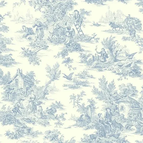 York Wallcoverings Campagne Toile Wallpaper