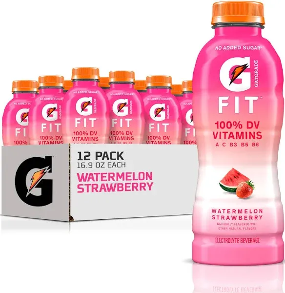 Gatorade Fit Healthy Real Hydration Electrolyte Drink, Watermelon-Strawberry (16.9 fl oz)