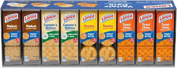 Lance Sandwich Crackers Variety Pack, 36 Ct(NO SHIP TO CA)