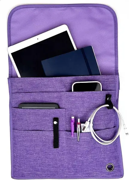 Airplane Pocket Organizer | Tray Table Cover | In Flight Seat Back Organizer Bag | Commuter Essential Travel Bag | Media Pouch For Flying | Travel Gift | Attaches To Luggage