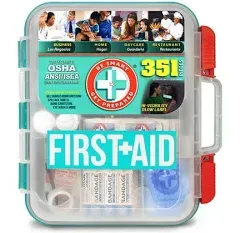 NEW 351 pc Emergency First Aid Kit Workplace OSHA ANSI 