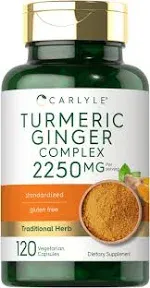 Carlyle Turmeric Curcumin & Ginger Complex 3000 mg