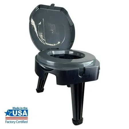 Ozark Trail Portable 14.5in Folding Camp Toilet,1 gal Capacity,14.50<wbr/>x14.50x14.50