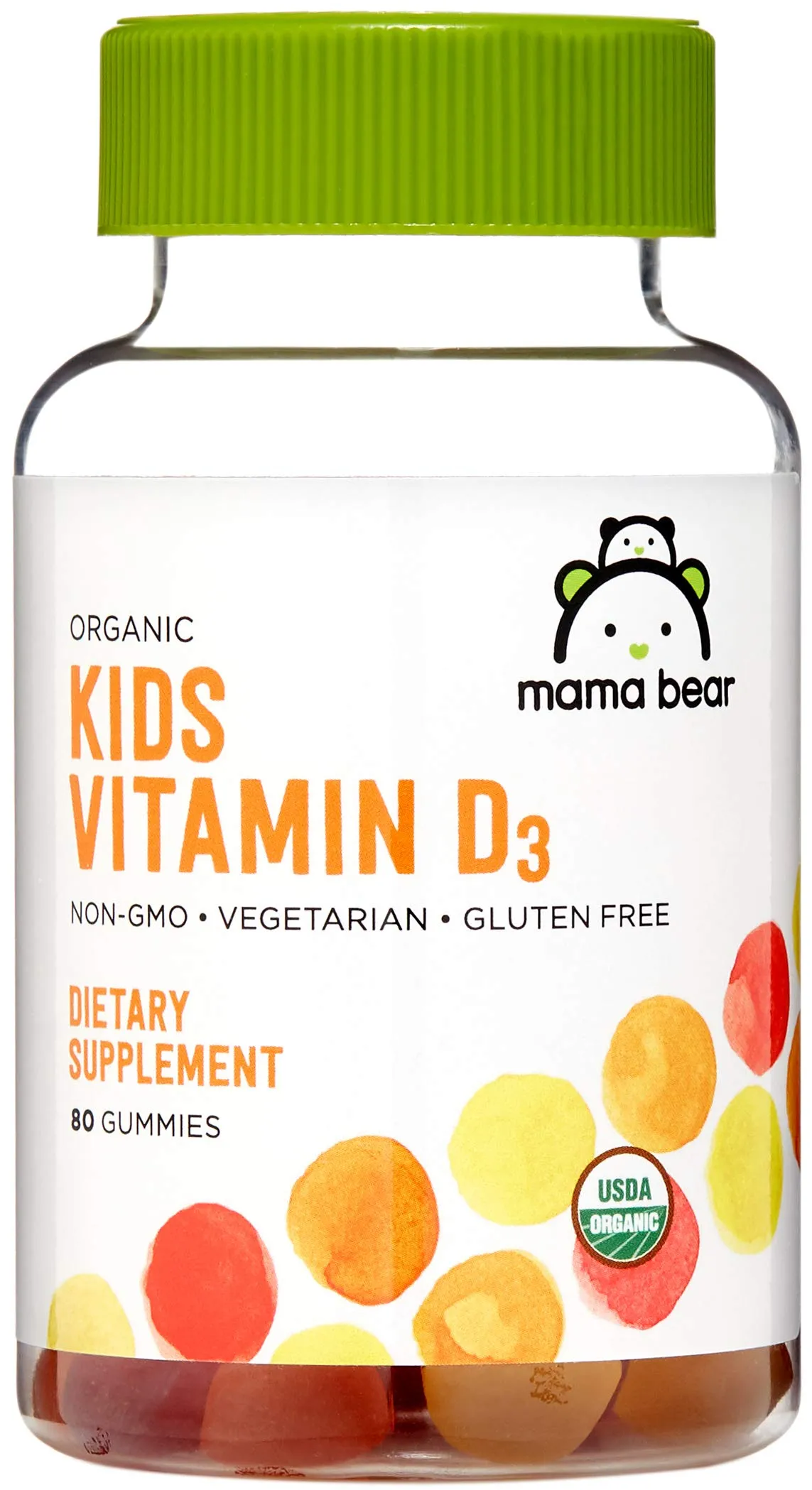 Amazon Brand Mama Bear Organic Kids Vitamin D3 25 mcg per serving, Bone and Immune Health