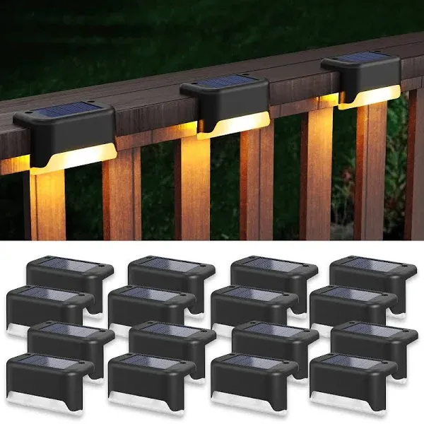 APONUO Solar Step Deck Fence Lights