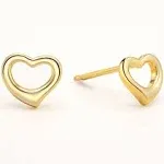 Plain Open Heart Studs