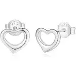 Plain Open Heart Studs