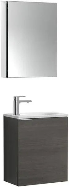 Fresca Valencia 20" Modern Wood Bathroom Vanity with Cabinet in Gray Oak