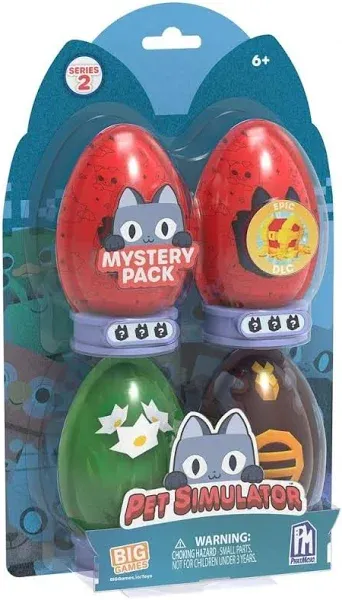 NEW Lot of 2 Pet Simulator X Series 2 (4-Packs) Mystery Eggs Sealed