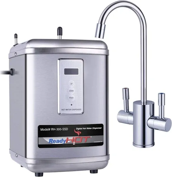 Instant Hot Water Dispenser System: Digital Display, Dual Lever, Cold Water, 2.5