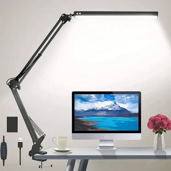 LED Desk Lamp for Home,Office,Re<wbr/>ading,Adjustab<wbr/>le Eye-Caring Desk Light with C...