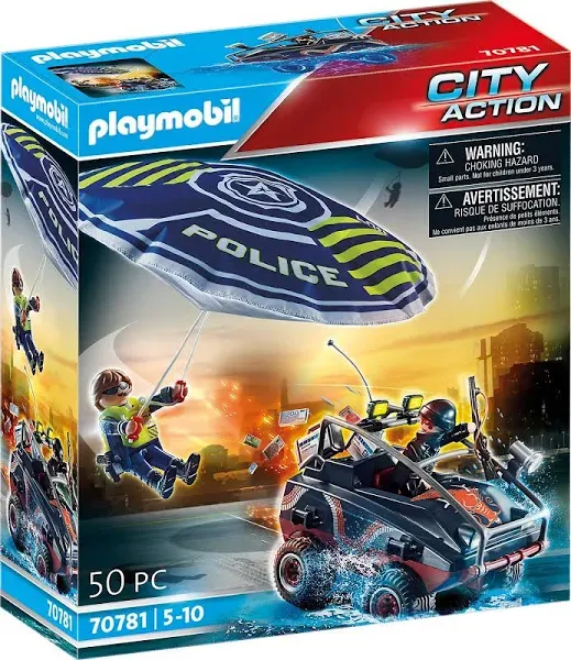 Playmobil Police Parachute with Amphibious Vehicle