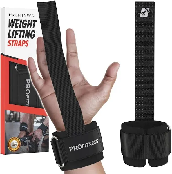 ProFitness Weight Lifting Straps - 10 Long Wrist Straps For Weightlifting - Gym