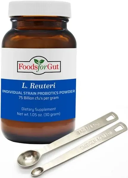 Lactobacillus Reuteri Probiotic Powder 75 Billion cfu's | Made in USA | NO Additives | Digestive & Immune-Support | High Potency | L. Reuteri | 60 Grams (2.11 OZ)