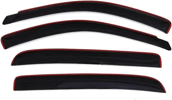 AVS 06-08 Dodge RAM 1500 Mega Cab Ventvisor In-Channel Front & Rear Window Deflectors 4pc - Smoke - 194845