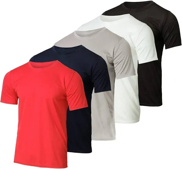 Real Essentials Men's Active Quick Dry Mesh Crew Neck T-Shirt