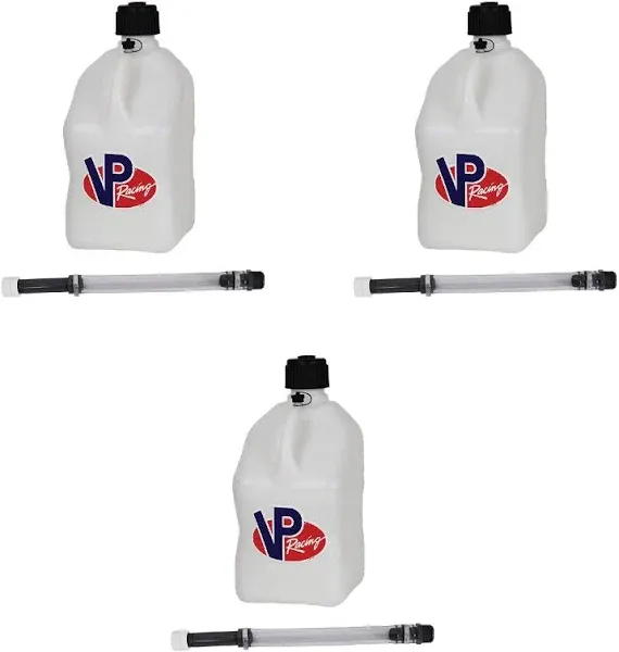 VP Racing 5.5 Gallon Motorsport Racing Utility Liquid Jug and 14" Hose (3 Pack)