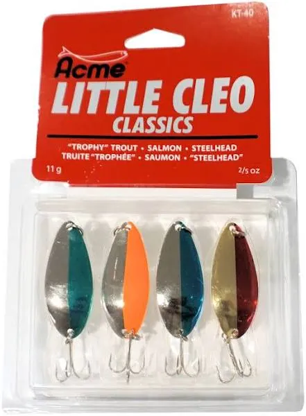 Acme KT 40 Little Cleo Classics Lure Kit 2/5 oz Assorted 4 Per Pack