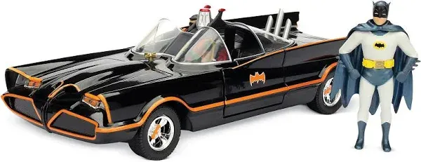 1966 Die-Cast Model Batmobile with Batman &amp; Robin