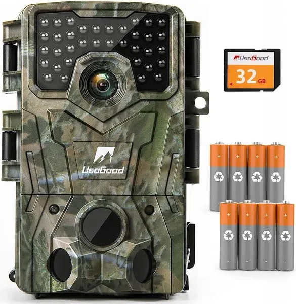 usogood Trail Camera 24MP 1080P Game Camera with Night Vision Motion Activated IP66 Waterproof