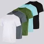 Real Essentials 5 Pack Men’s Active Quick Dry Mesh Crew Neck T Shirts | Athletic Short Sleeve Tee (Available in Big & Tall)