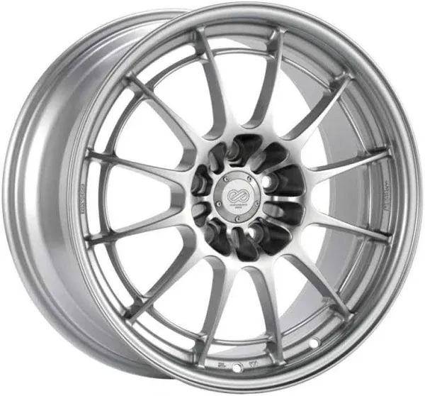 Enkei NT03+M 18x9.5 5x114.3 27mm Offset 72.6mm Bore F1 Silver Wheel Evo 8 & 9 Direct Fit