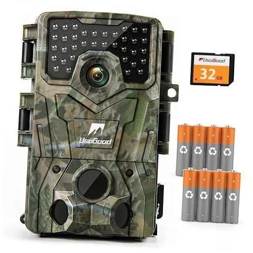 usogood Trail Camera 36MP 2K Game Camera for Outdoor Garden Wildlife Monitoring