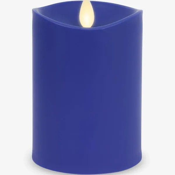 Vivid Ultramarine Outdoor Flameless Candle Pillar