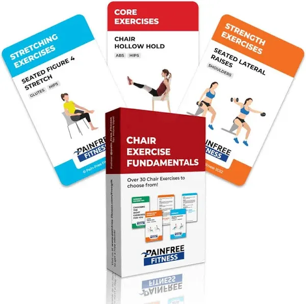 Exercise Flash Cards - Workout Cards Deck - Exercise Cards for Home Workouts Women & Men - Video QR Code Included