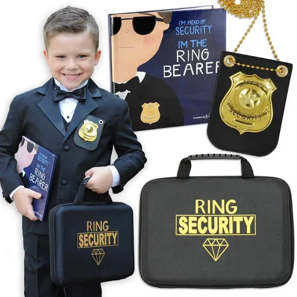 Tickle &amp; Main Ring Bearer Gift Set, Includes Book, Badge, and Wedding Ring Secur