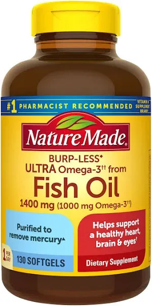 Nature Made Ultra Omega-3 Fish Oil Softgels