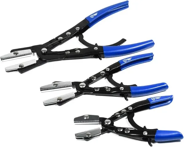 3pcs Ratcheting Hose Pinch Off Pliers Set, 8inch 10inch 12inch Hose Pinch Pliers