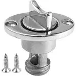 Oval Garboard Drain Plug Marine 316 Stainless Steel Drain Plug Fits 1 inch Hole Boat Transoms Drain Plug with Screws, Silver