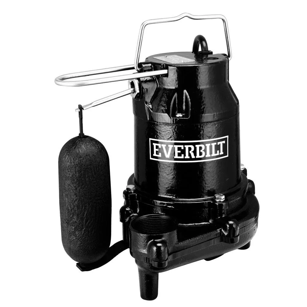 Everbilt HDS75 3/4 HP Professional Sump Pump - Black